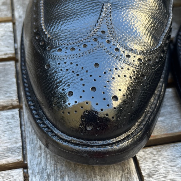 Florsheim Imperial Longwing Black Pebble-Grain Leather Oxford Shoes - Picture 10 of 13